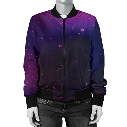Night sky Pattern Print Design A04 Women's Bomber Jacket