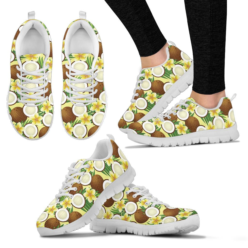 Coconut Pattern Print Design CN02 Sneakers White Bottom Shoes