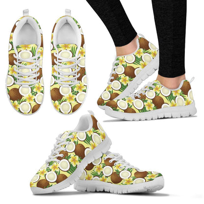 Coconut Pattern Print Design CN02 Sneakers White Bottom Shoes