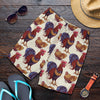 Rooster Pattern Print Design A03 Mens Shorts