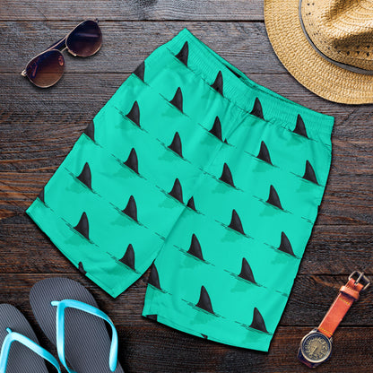 Shark Fin Pattern Mens Shorts