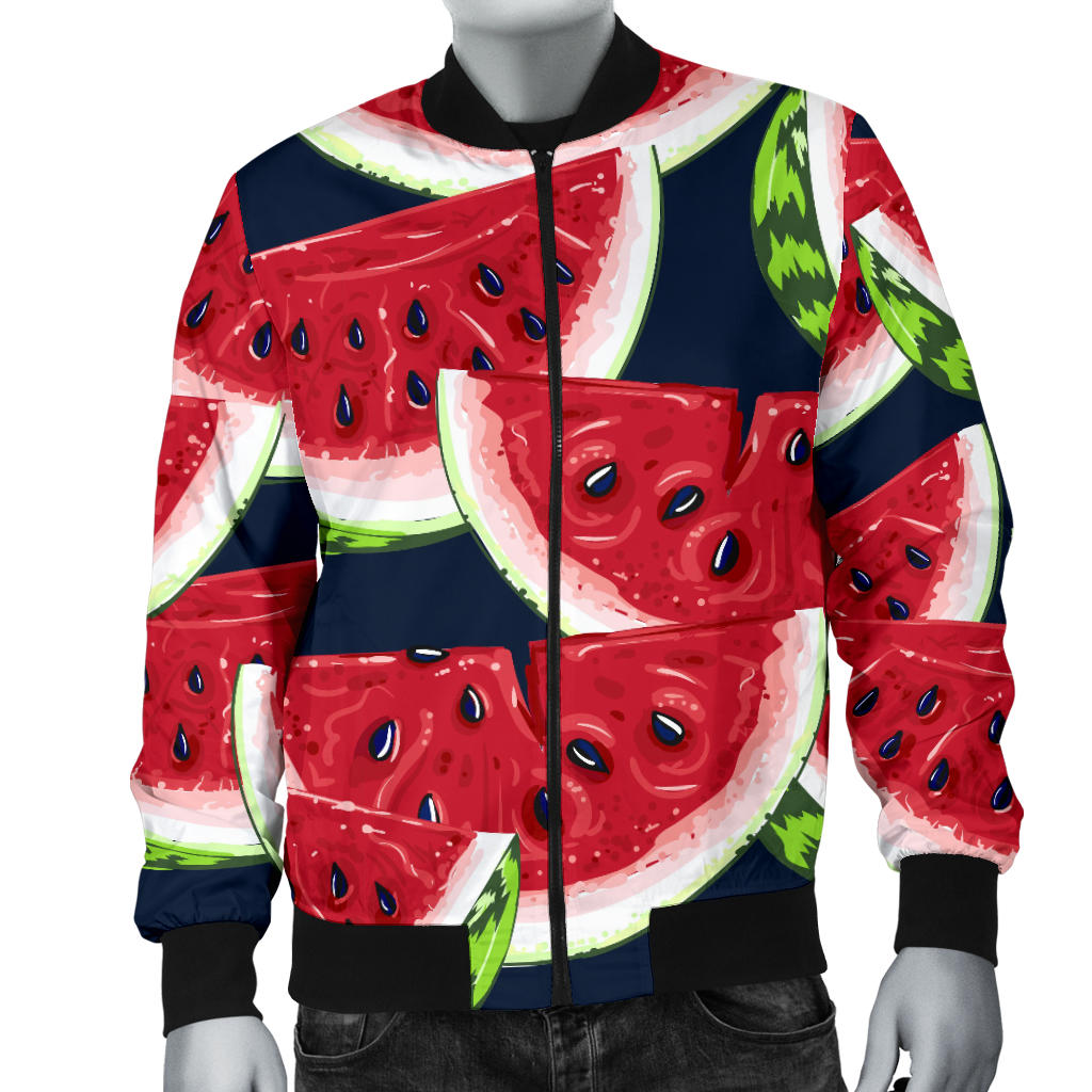 Watermelon Pattern Print Design WM011 Men Bomber Jacket