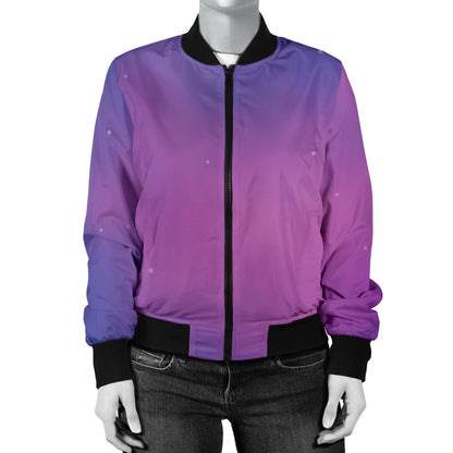 Nebula Pattern Print Design A05 Women's Bomber Jacket
