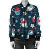 Cupcake Pattern Print Design 03 Women's Bomber Jacket