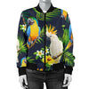 Parrot Pattern Print Design A03 Women's Bomber Jacket