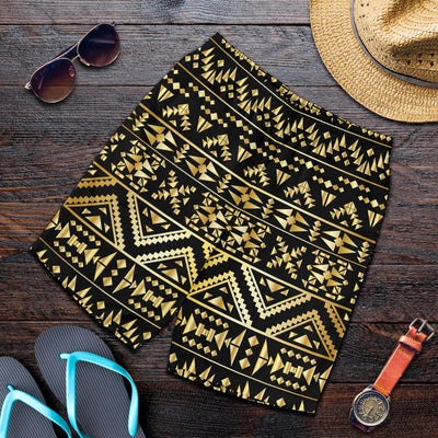 Gold Aztec Tribal Mens Shorts