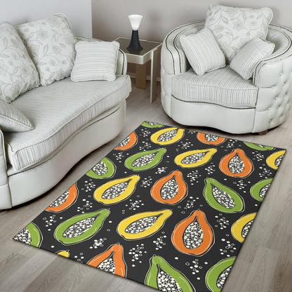 Papaya Pattern Print Design PP05 Area Rugs