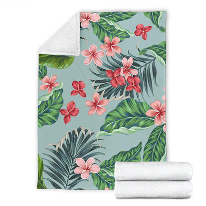 Plumeria Pattern Print Design PM027 Fleece Blanket