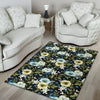 Anemone Pattern Print Design AM03 Area Rugs