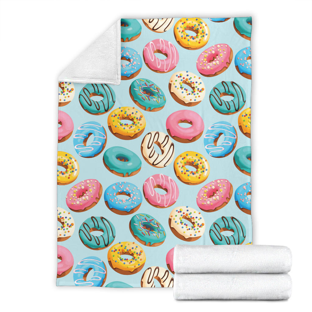 Donut Pattern Print Design DN05 Fleece Blanket