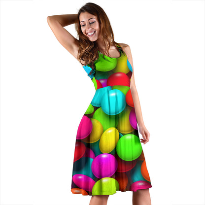 Candy Pattern Print Design CA03 Midi Dress