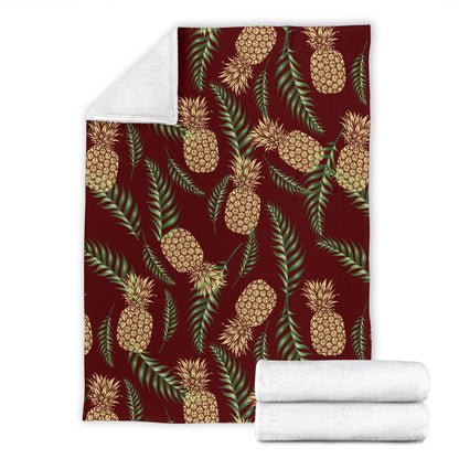 Pineapple Pattern Print Design PP013 Fleece Blanket