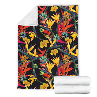 Bird Of Paradise Pattern Print Design BOP016 Fleece Blanket