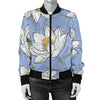 Lotus Pattern Print Design 04 Women's Bomber Jacket