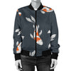 KOI Fish Pattern Print Design 04 Women's Bomber Jacket