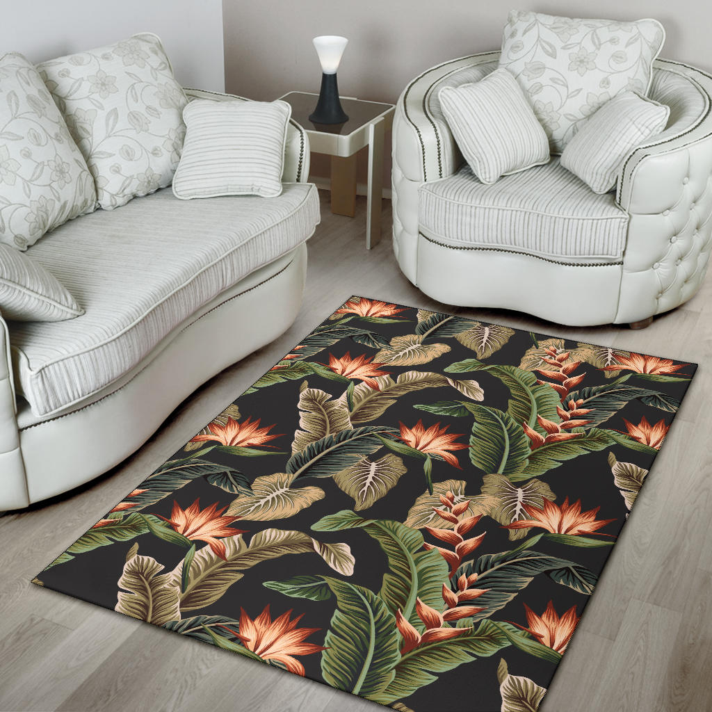 Tropical Flower Pattern Print Design TF014 Area Rugs