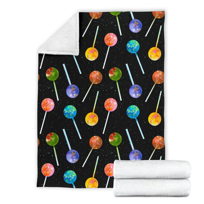 Lollipop Pattern Print Design LL04 Fleece Blanket