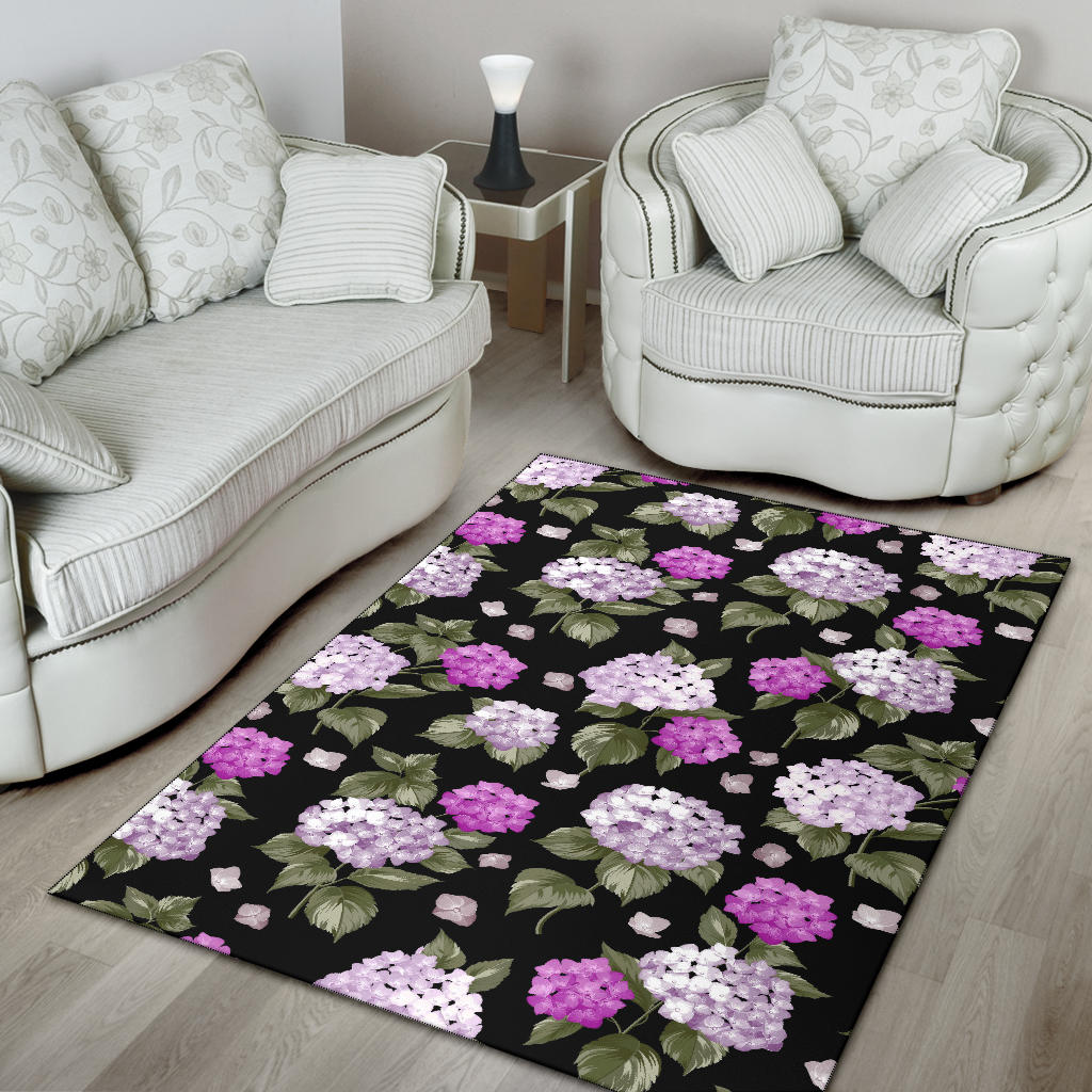 Hydrangea Pattern Print Design HD011 Area Rugs