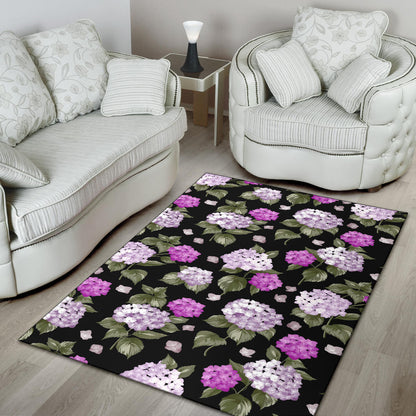 Hydrangea Pattern Print Design HD011 Area Rugs
