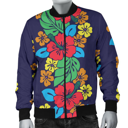 Hawaiian Themed Pattern Print Design H03 Men Bomber Jacket