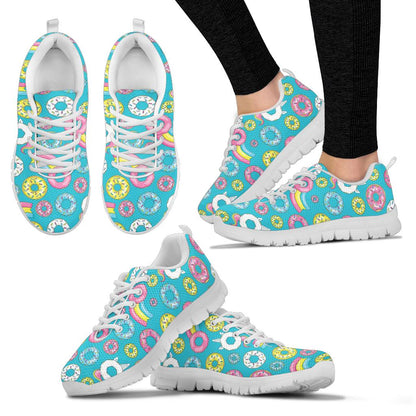 Donut Pattern Print Design DN013 Sneakers White Bottom Shoes