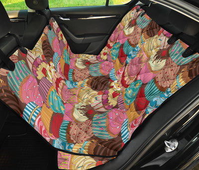 Cupcake Pattern Print Design CP01 Rear Dog  Seat Cover