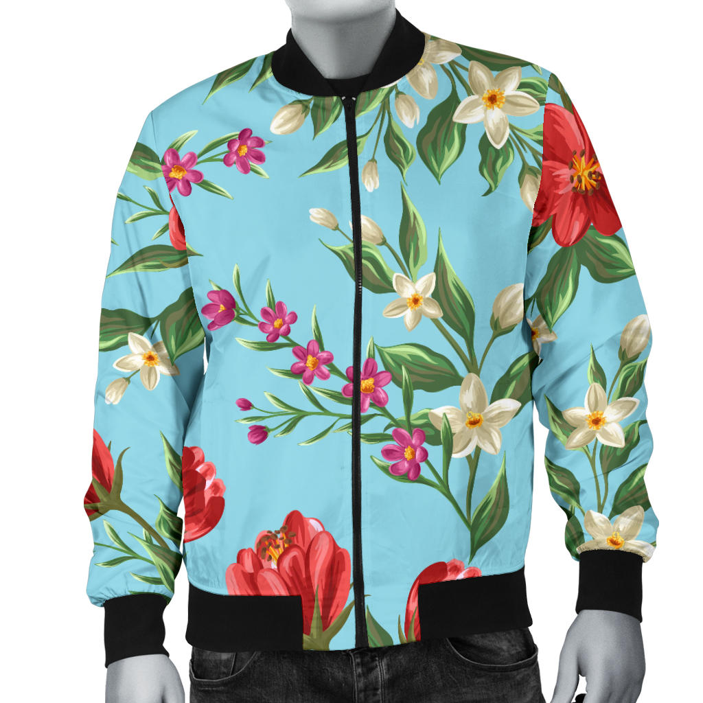 Summer Floral Pattern Print Design SF011 Men Bomber Jacket