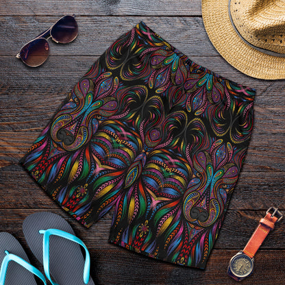 Colorful Art Wolf  Mens Shorts