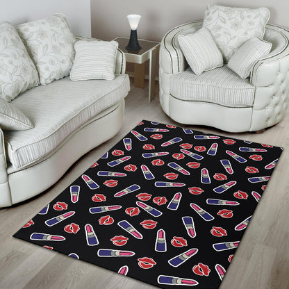Lipstick Pattern Print Design LT01 Area Rugs