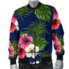 Hibiscus Pattern Print Design HB028 Men Bomber Jacket