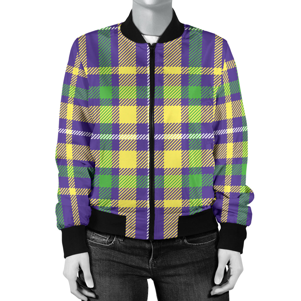 Mardi Gras Pattern Print Design 010 Women's Bomber Jacket