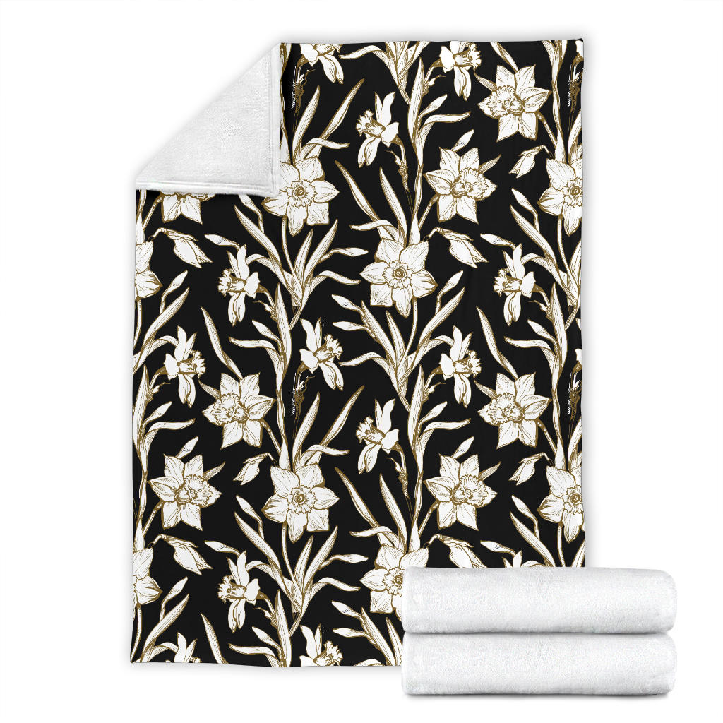 Daffodils Pattern Print Design DF06 Fleece Blanket