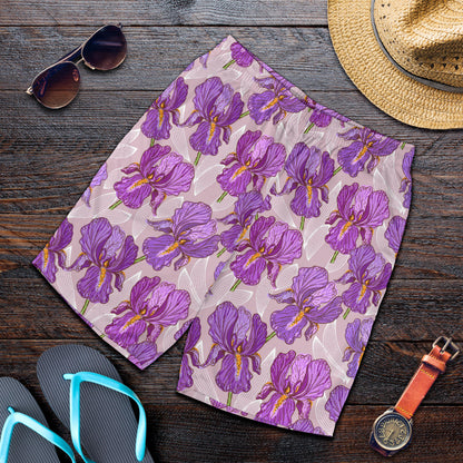 Iris Pattern Print Design IR05 Mens Shorts