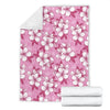 Cherry Blossom Pattern Print Design CB02 Fleece Blanket