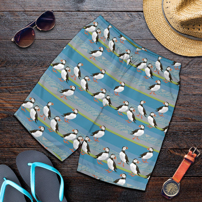 Puffin Pattern Print Design A01 Mens Shorts