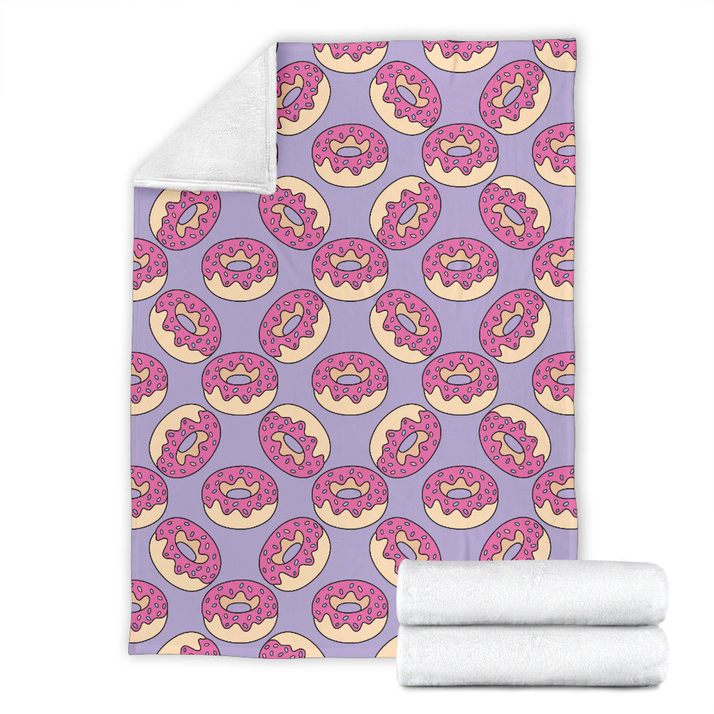 Donut Pattern Print Design DN015 Fleece Blanket