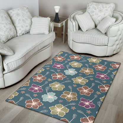 Hibiscus Pattern Print Design HB033 Area Rugs