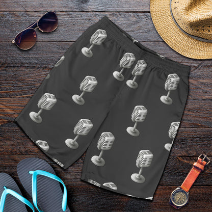 Microphone Vintage Pattern Print Design 01 Mens Shorts