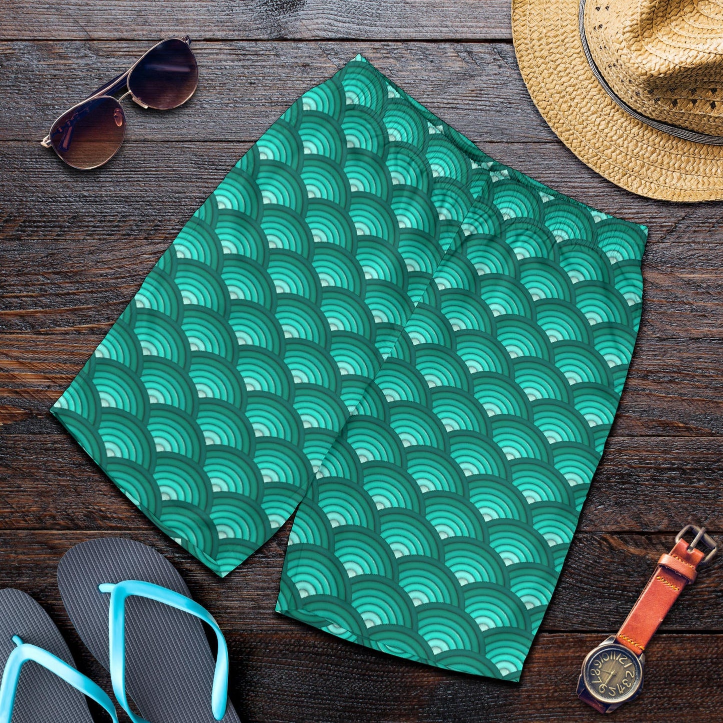 Scales Pattern Print Design 01 Mens Shorts