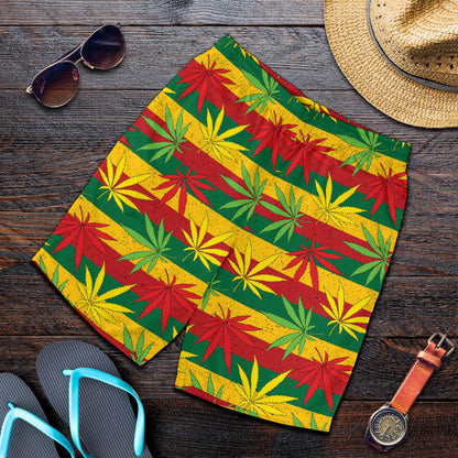 Rasta Pattern Print Design A03 Mens Shorts