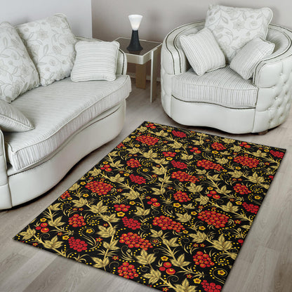 Cranberry Pattern Print Design CB02 Area Rugs
