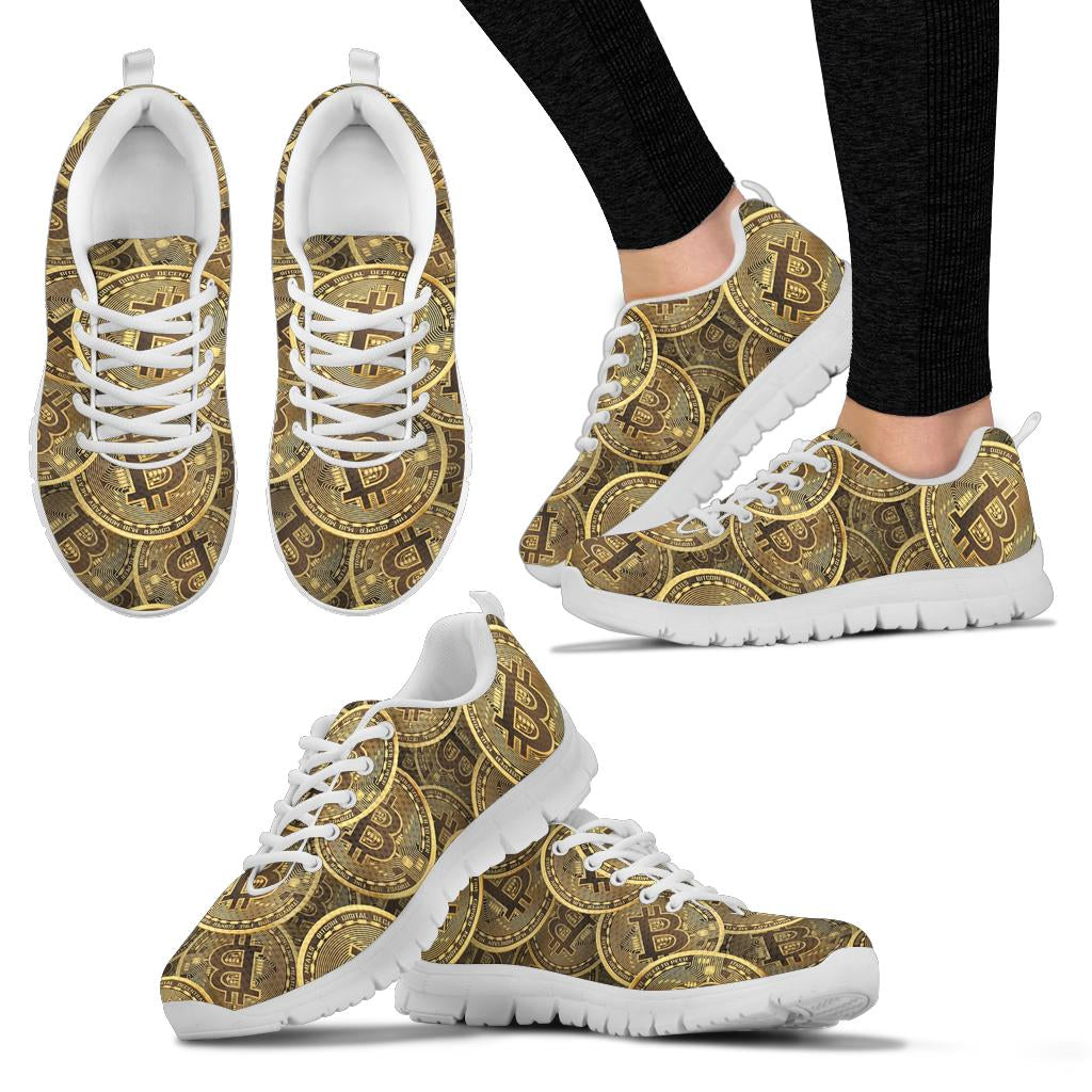 Bitcoin Pattern Print Design DO01 Sneakers White Bottom Shoes