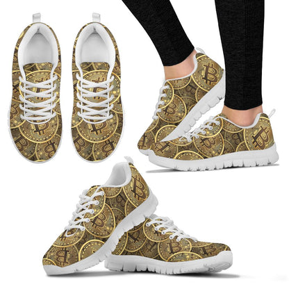 Bitcoin Pattern Print Design DO01 Sneakers White Bottom Shoes
