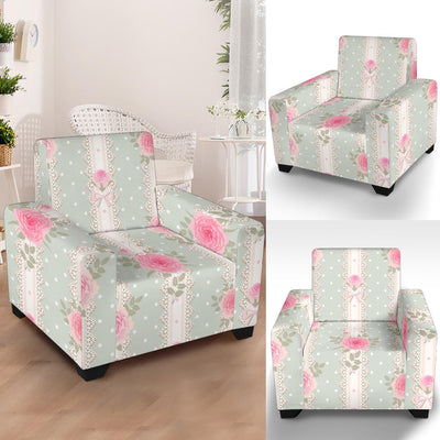 Rose Pattern Print Design RO016 Armchair Slipcover