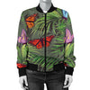 Monarch Butterfly Pattern Print Design 04 Women's Bomber Jacket