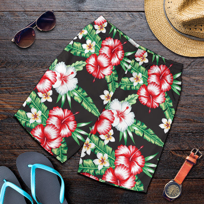 Hawaiian flower tropical leaves Mens Shorts