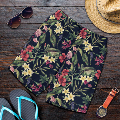Tropical Flower Pattern Mens Shorts