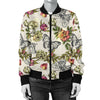 Butterfly Flower Pattern Print Design 06 Women's Bomber Jacket