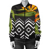 Bird Of Paradise Pattern Print Design BOP07 Women Bomber Jacket