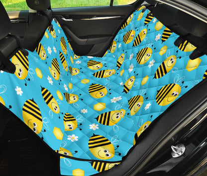 Bee Pattern Print Design BEE06 Rear Dog  Seat Cover